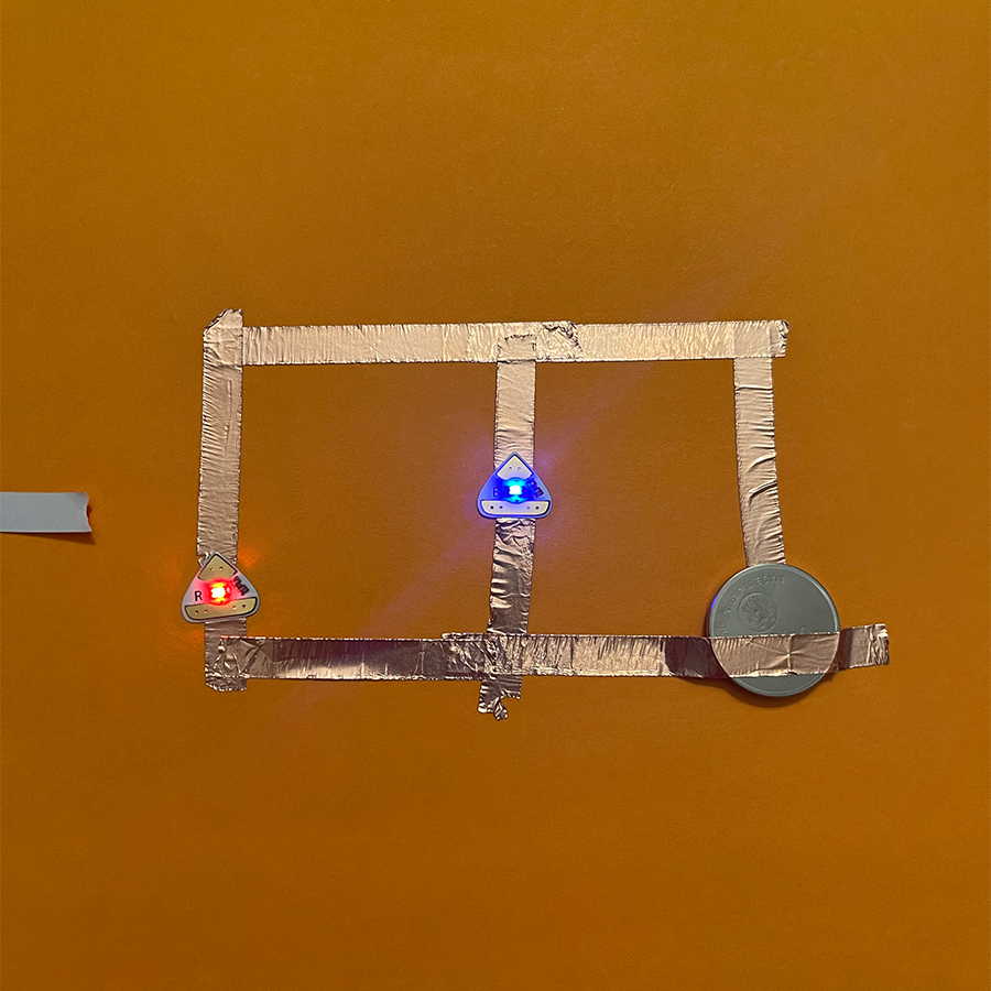 I explored making a parallel circuit. I wanted to challenge myself by using 2 lights instead of 1. I'm happy it worked