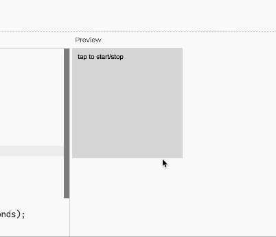 When the screen is tapped it starts playing a sequence of colors.